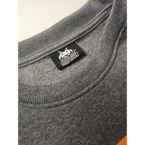 Official Space Invaders Sweatshirt Gray Size Medium Neon Print. - Picture 5 of 5